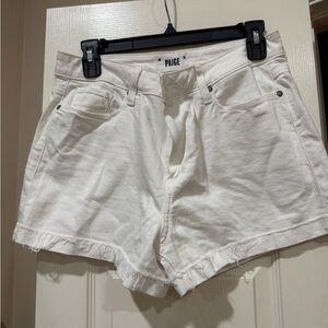 PAIGE Women's Cream Jean Shorts